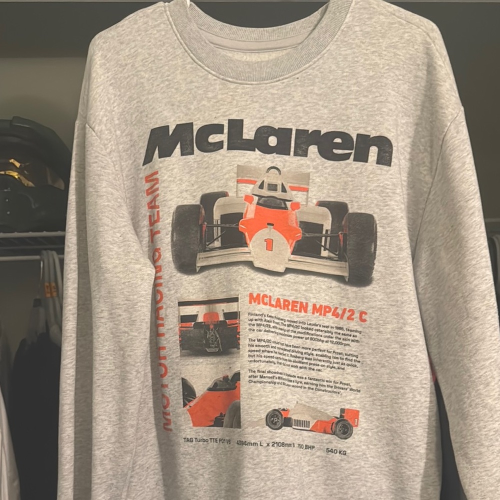 Hollister McLaren Gray Graphic Sweatshirt